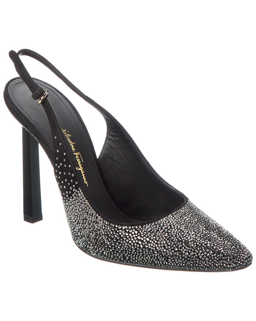 Ferragamo Jessie туфли-лодочки из замши Salvatore Ferragamo, черный