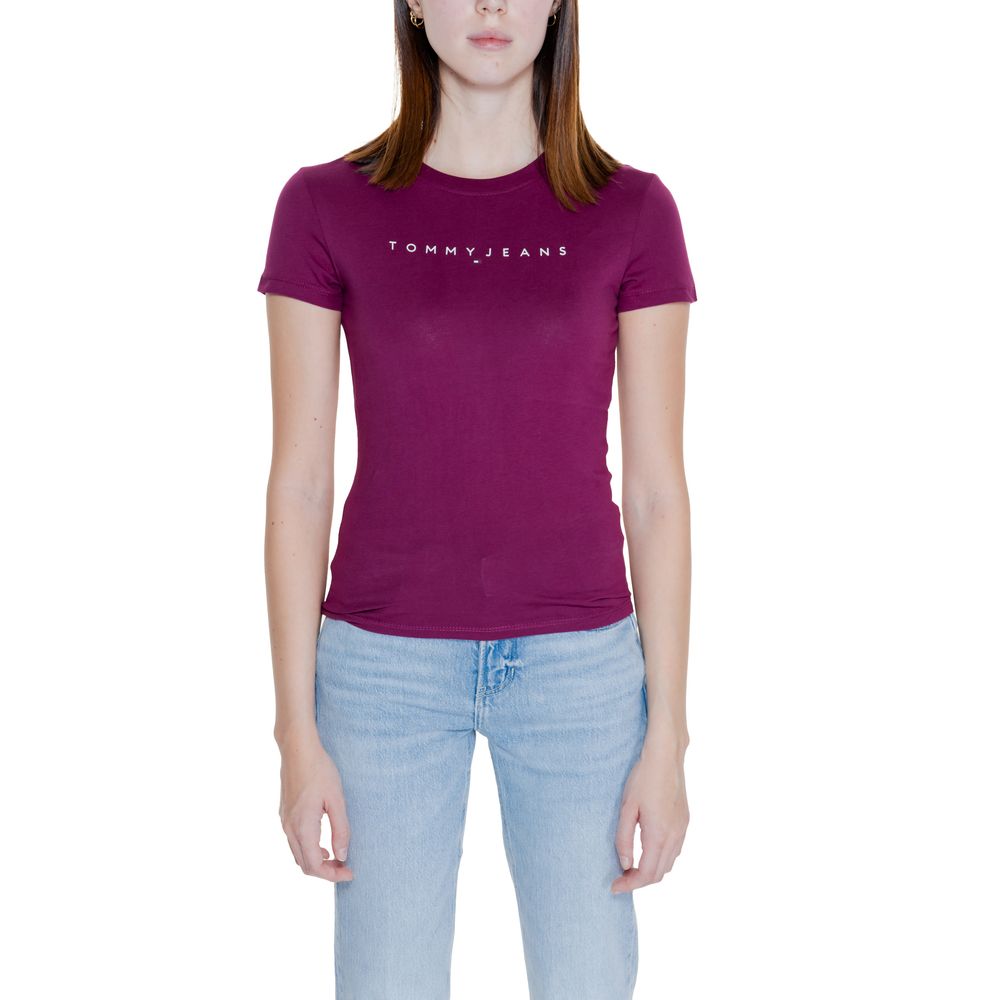 

Фиолетовые хлопковые топ и футболка Tommy Jeans