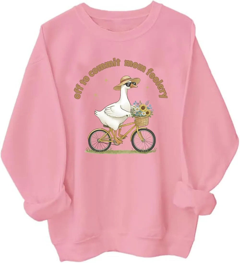 

Толстовка Funny Off To Commit Mom Foolery с длинным рукавом BTGRL