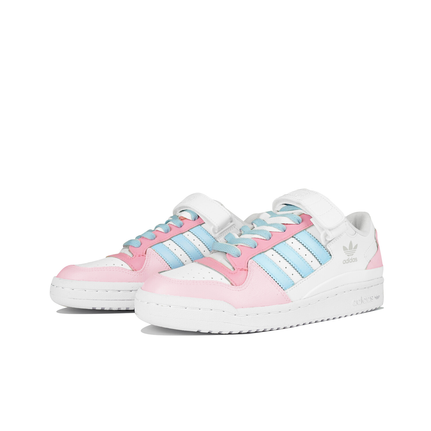 

Кроссовки adidas originals FORUM Skateboarding Shoes Women's Low-top Pink And Blue, розовый