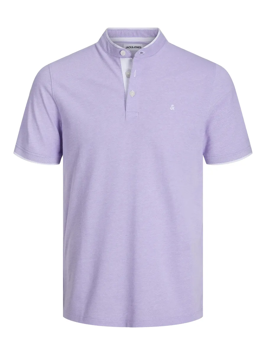 

Рубашка-поло Jack & Jones "JJEPAULOS MAO POLO", цвет Purple Rose