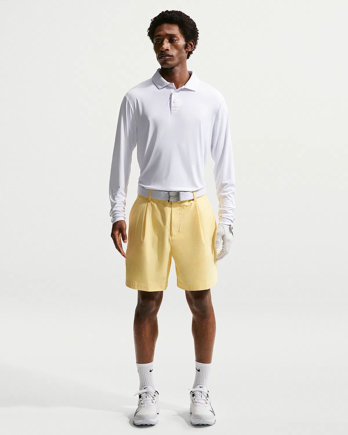 Мужское длинное поло Nike Par Dri-FIT с логотипом, White/White — фото 4