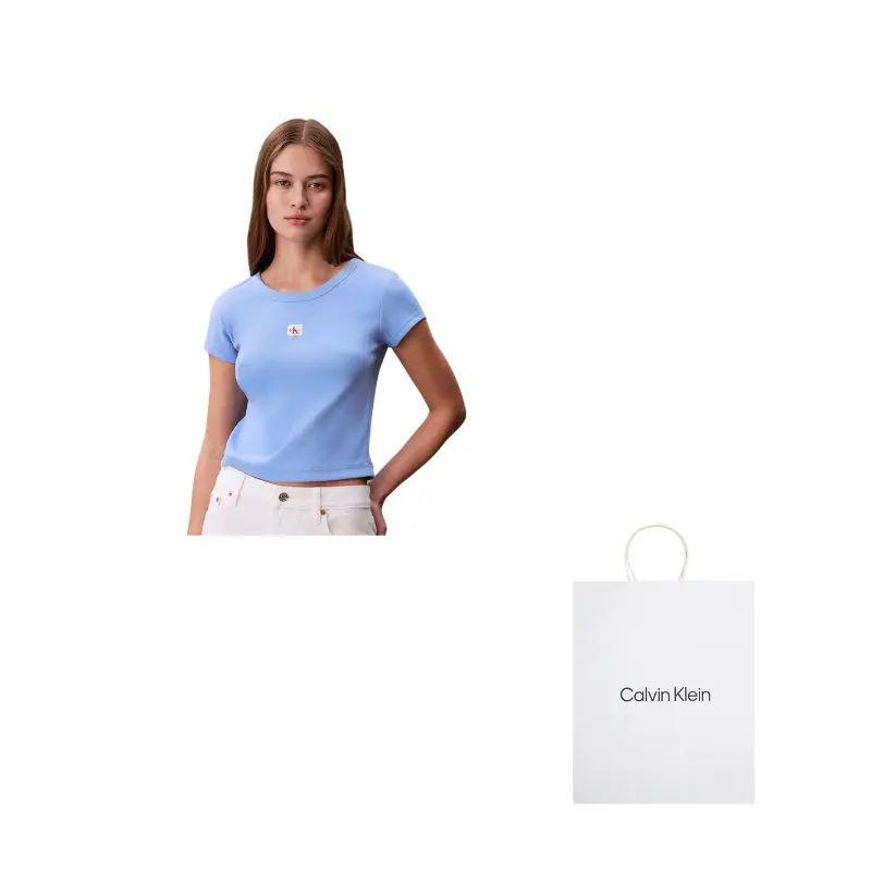 

Футболка женская с круглым вырезом Moderate Calvin Klein, c32-sky синий
