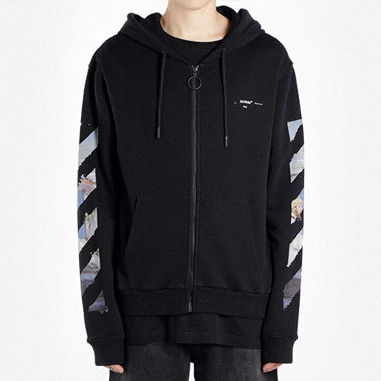 Разноцветная толстовка с капюшоном на молнии Diag Off-White — фото 3