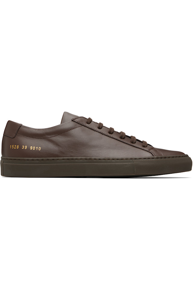 

Common Projects Коричневые оригинальные низкие кроссовки Achilles
