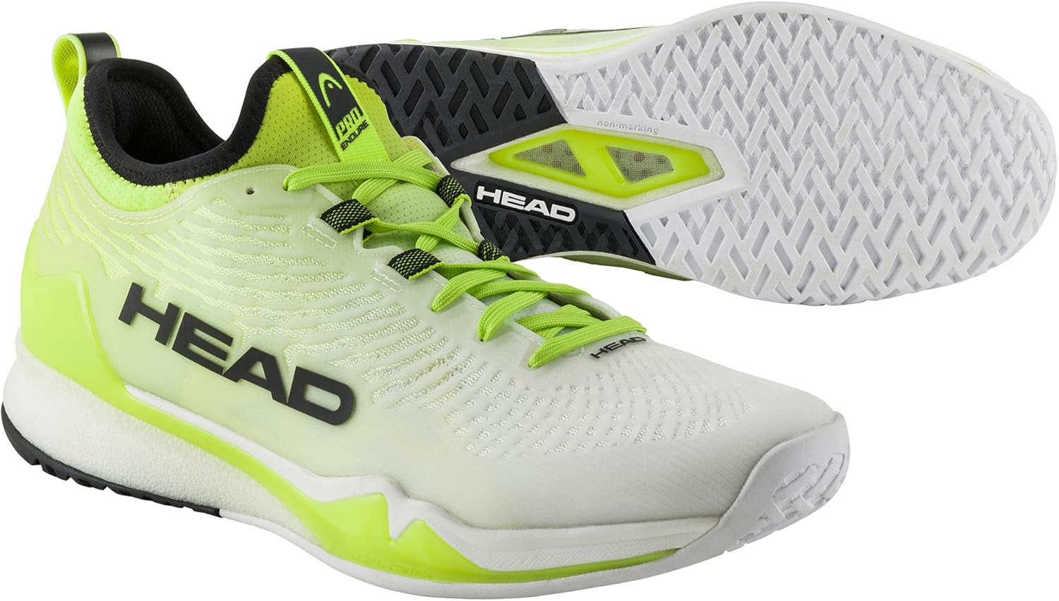 Мужские теннисные кроссовки Head Endure Pro, белый/желтый — фото 2