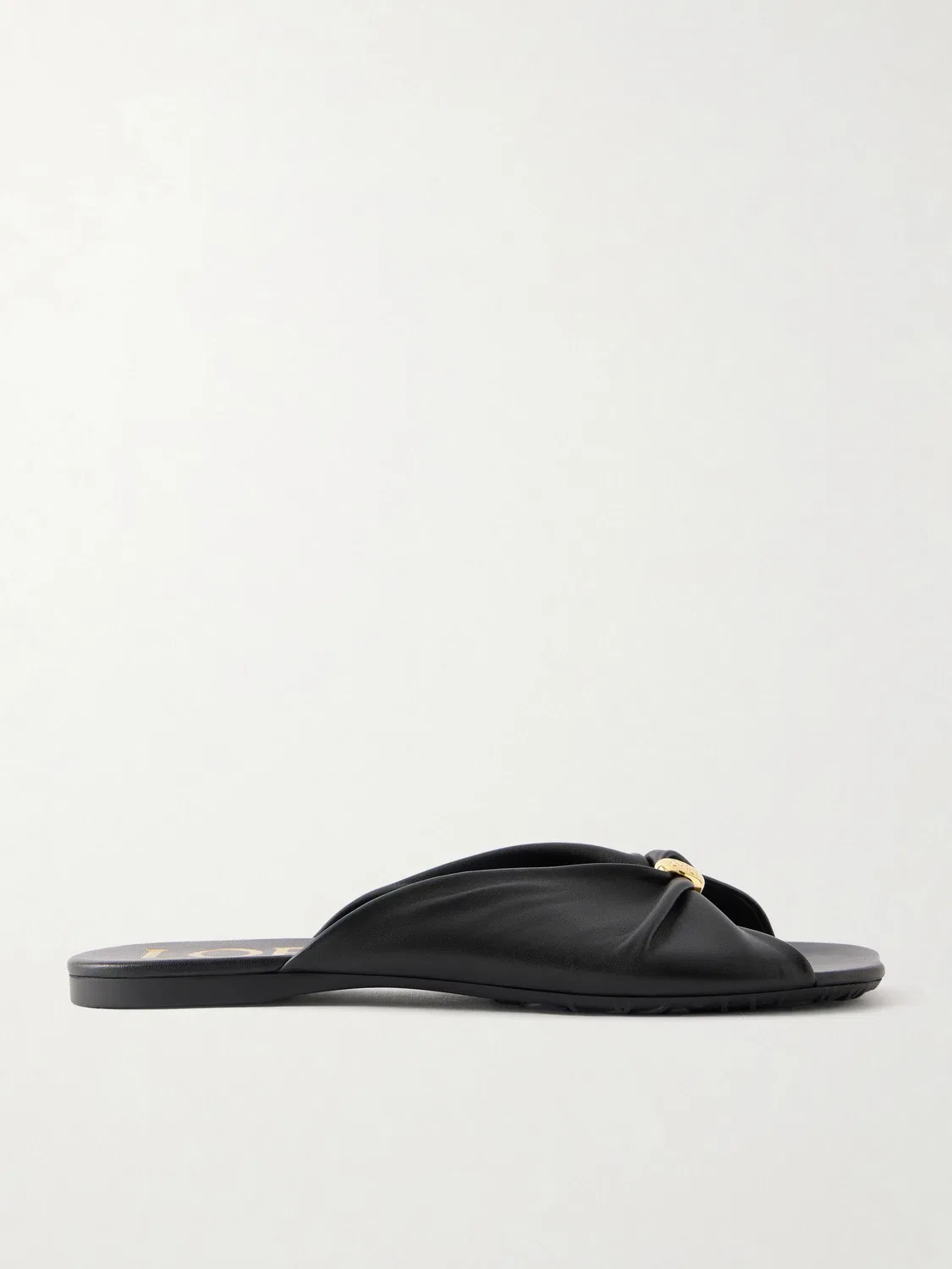 Шлепанцы из зерненой кожи LOEWE + Paula's Ibiza, черный
