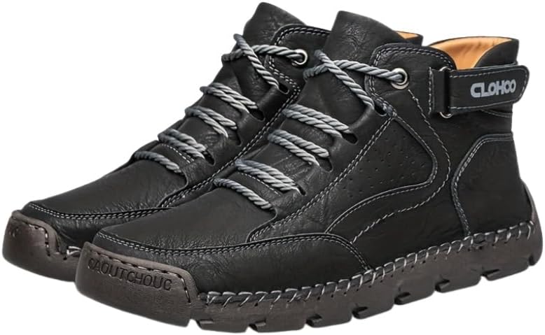 

Мужские ботинки Oxford большого размера однотонного цвета до щиколотки- для бизнеса, активного отдыха, повседневного и повседневного ношения. Универсальны для всех случаев Fmshi, черный