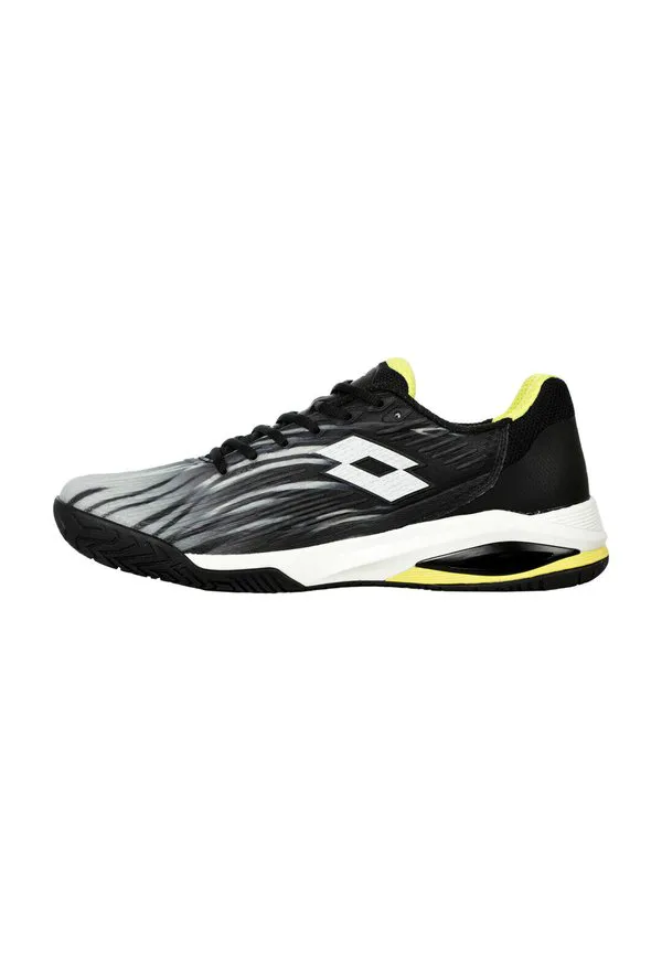 Теннисные кроссовки mirage 200 ii prt spd ac для всех типов кортов Lotto, All Black All White Acacia Green