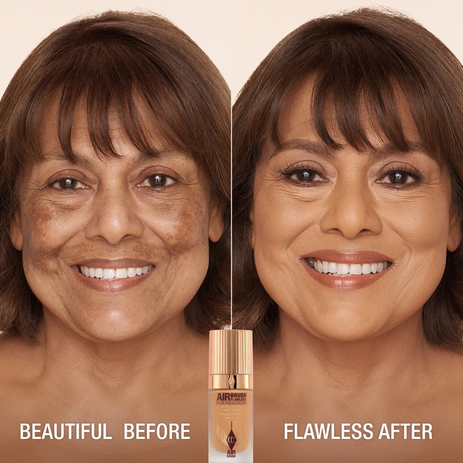 Тональный крем для лица airbrush flawless Charlotte Tilbury, neutral 10, объем 30 мл — фото 2