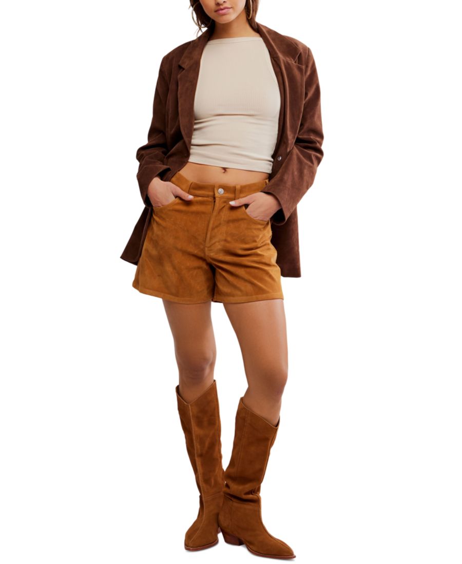 

Женские шорты Tippi из искусственной замши Free People, Dark Honey