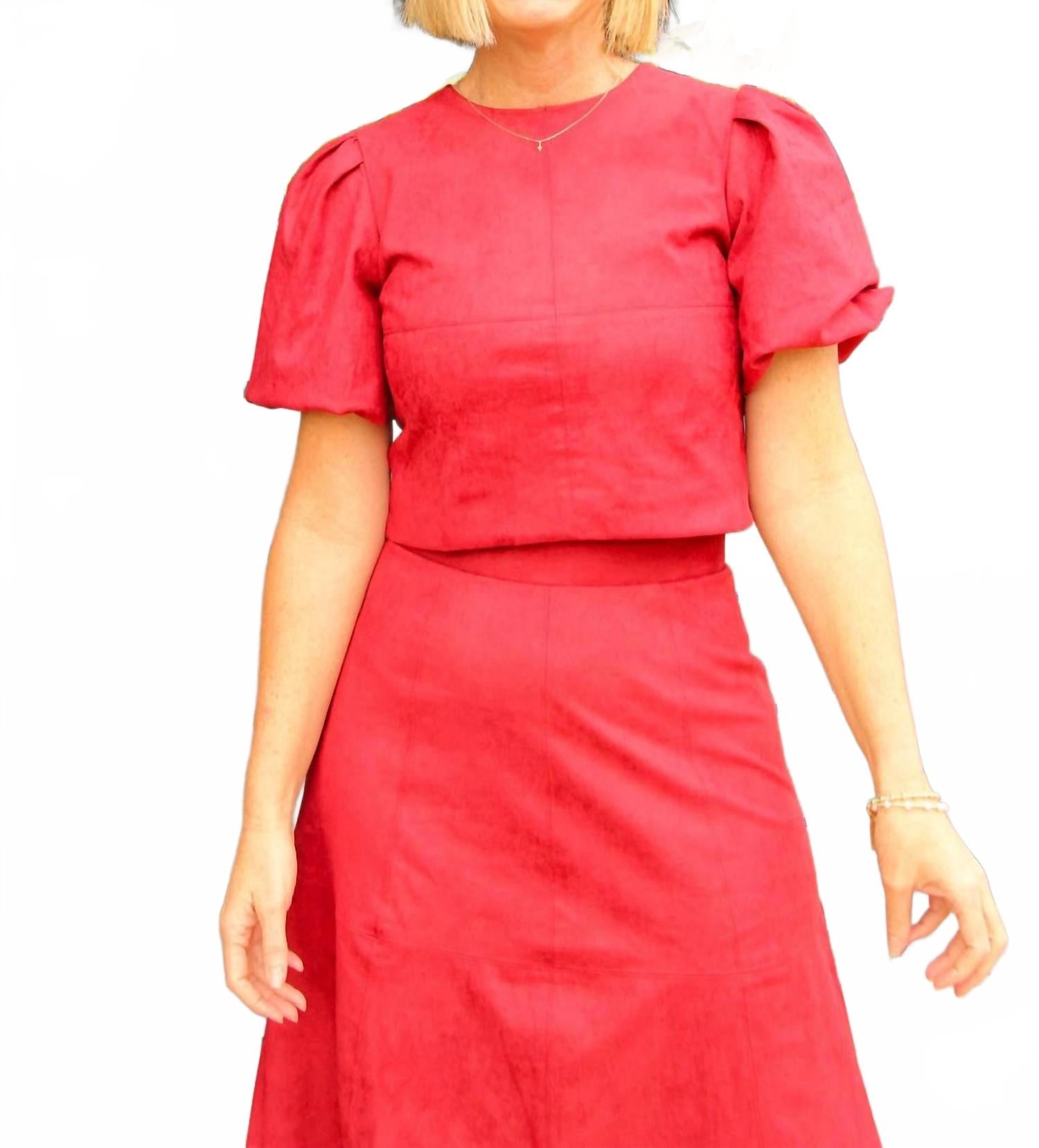 

TCEC Топ с круглым вырезом Olivia, красный