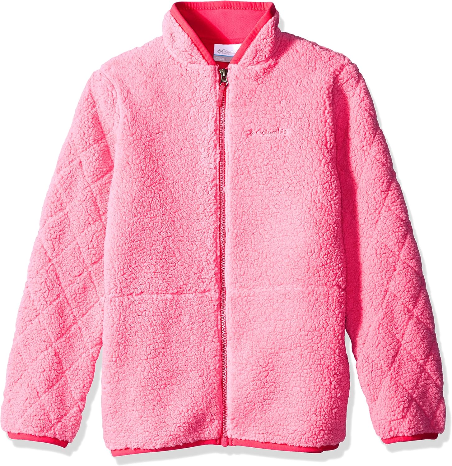 

Куртка Columbia Girls' Two Ponds с застежкой-молнией, Camellia Rose/Punch Pink