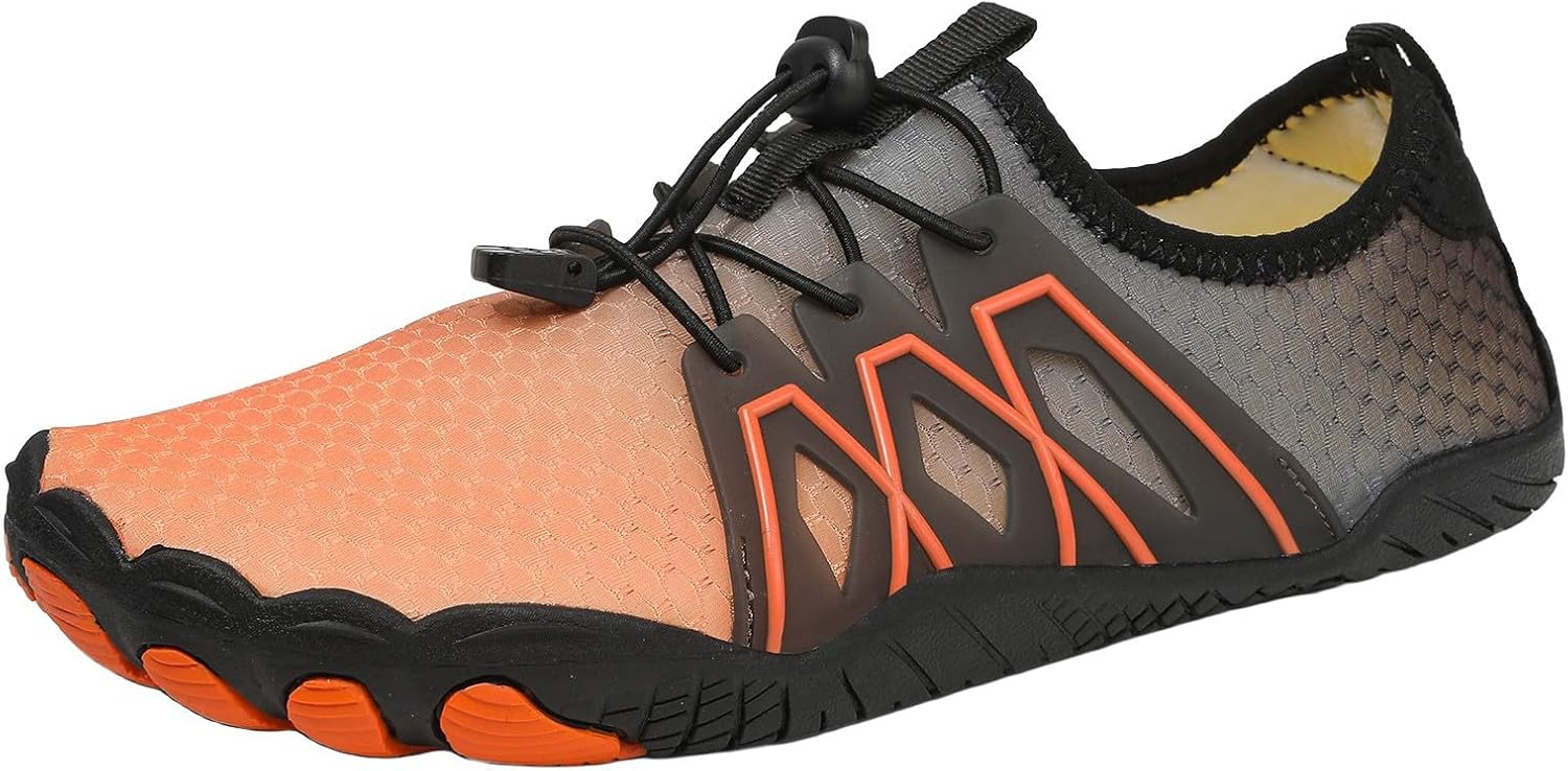 

Походные ботинки для женщин и мужчин, удобная обувь для ходьбы, модные ботинки для ходьбы, кроссовки с широким носком, нескользящая обувь для ходьбы, унисекс, кроссовки для спортзала, тренировок и бега Toumov, оранжевый