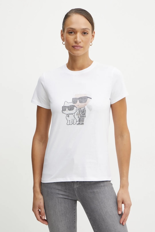 

Хлопковая футболка Karl Lagerfeld, белый