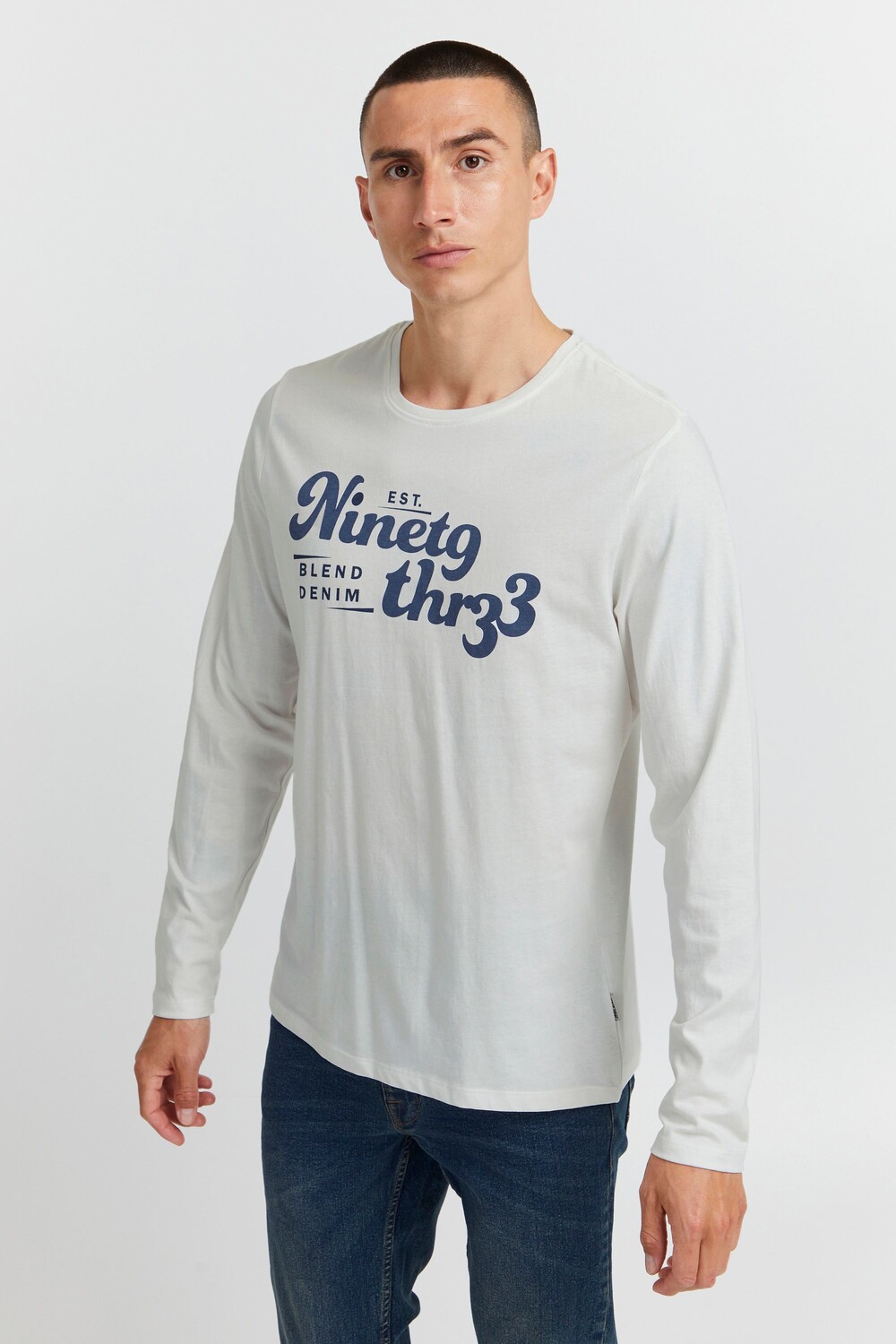 

Футболка BLEND Langarm Longsleeve 20714264, белый