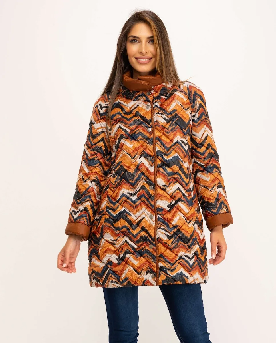 

Женская парка с воротником-стойкой и застежкой на кнопки Fsh, мультиколор