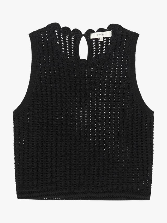 

Топ-майка с вязаным узором FRAME, Black