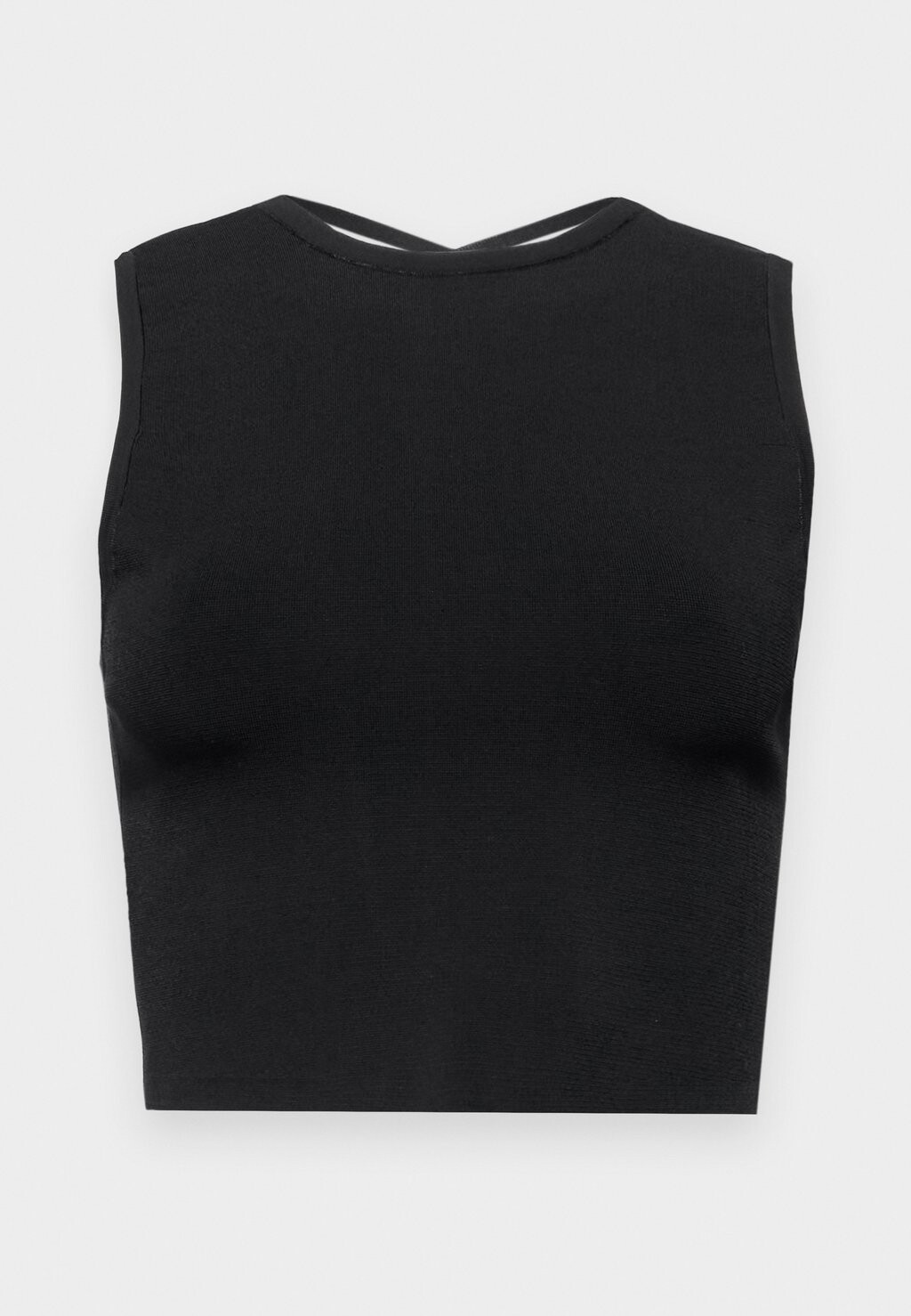 

Топ LOE LACE UP BACK SLEEVELESS SWEATER Alice + Olivia, черный