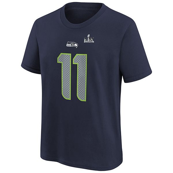 Футболка с именем и номером Jaxon Smith-Njigba Seattle Seahawks Super Bowl LX в цвете college navy Nike — фото 3
