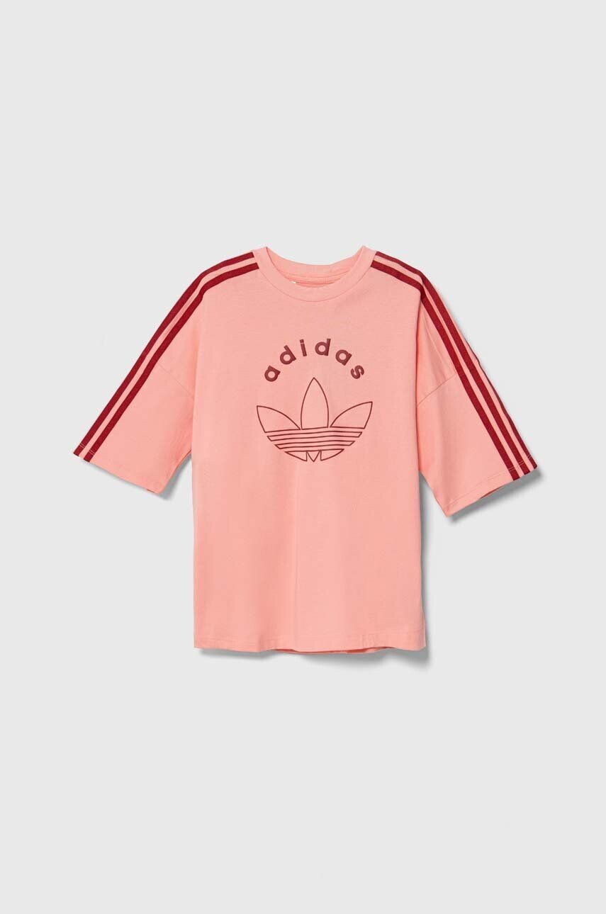 

TEE детская хлопковая футболка adidas Originals, розовый