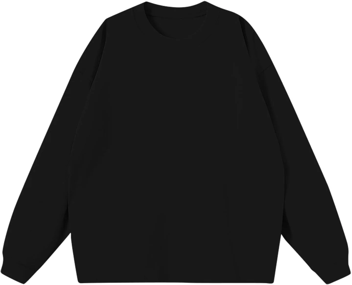 

Мужская футболка оверсайз с длинным рукавом QUNPIU