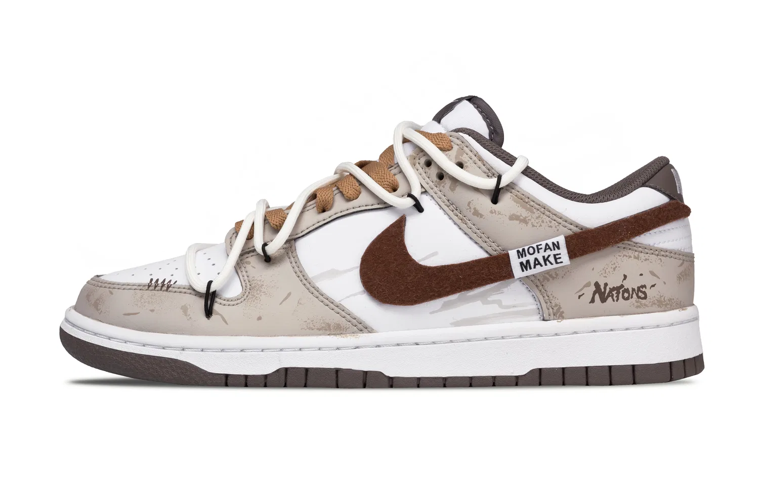 Кроссовки скейтбордические Nike Dunk коричневые