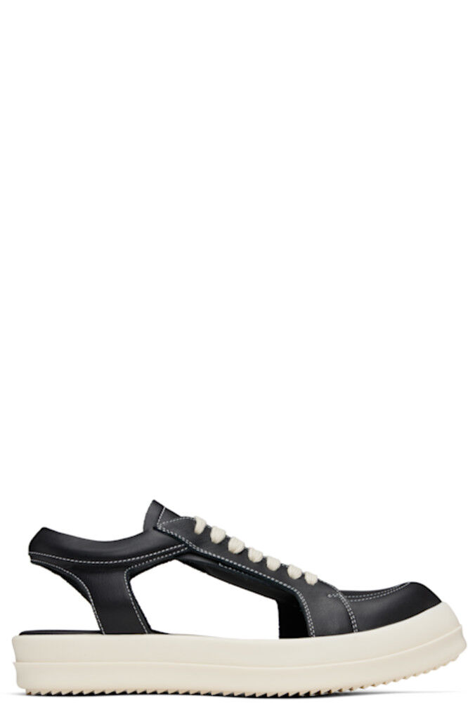 

Черные голливудские полые винтажные кроссовки Sneakers Rick Owens