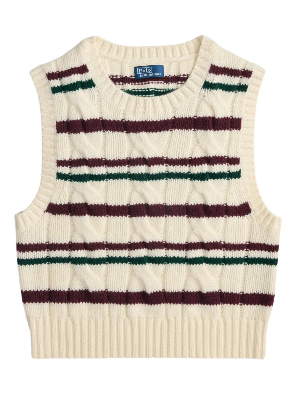 

Топ фактурной вязки с полосками POLO RALPH LAUREN, нейтральный