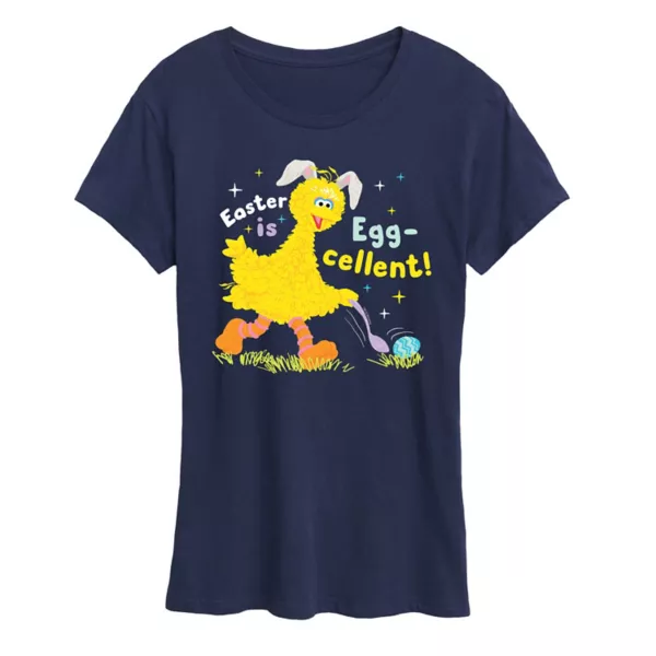 

Женская футболка с принтом "Отличная" Big Bird из Улицы Сезам Licensed Character, синий