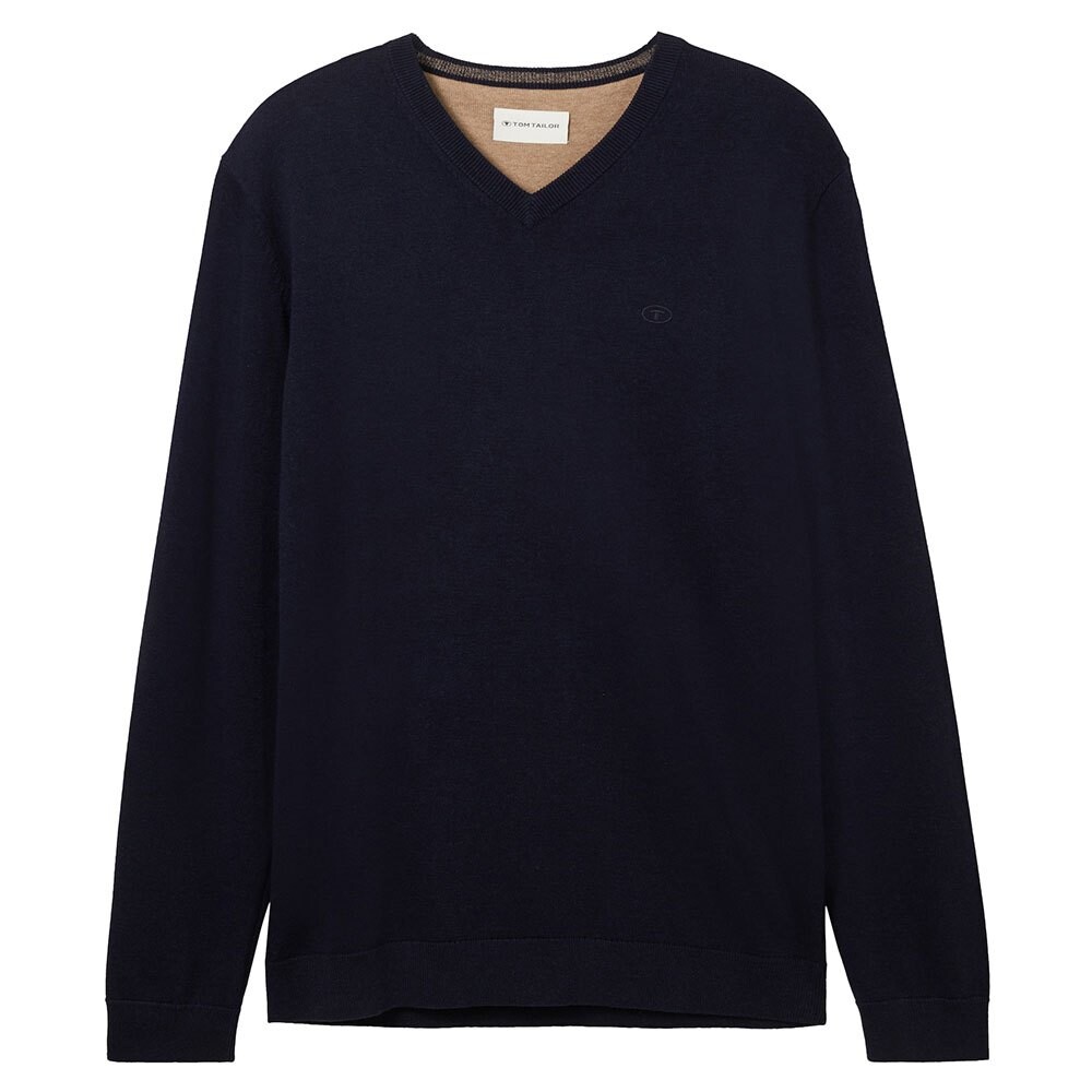 

Свитер Tom Tailor 1038427 Basic Knit V Neck, синий