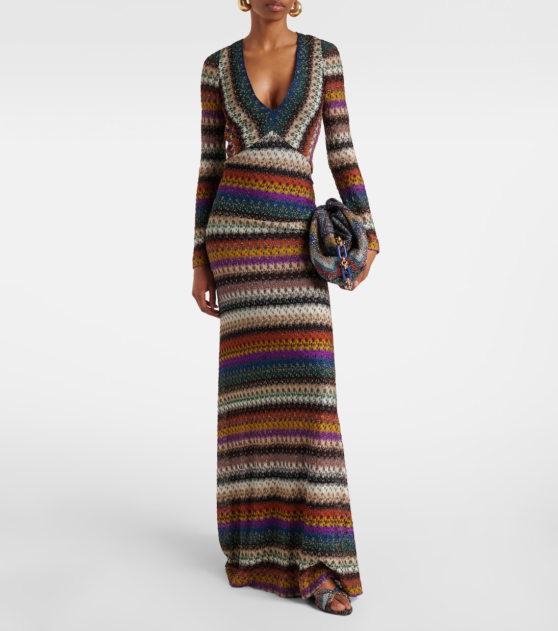 Босоножки Lucy Caperdoni на платформе с пайетками Missoni, разноцветный — фото 3