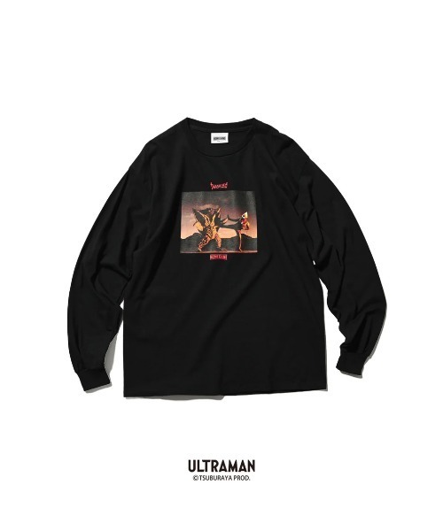 

Футболка с длинным рукавом, принт Ultraman Tiga, коллаборация HOMEGAME, черный