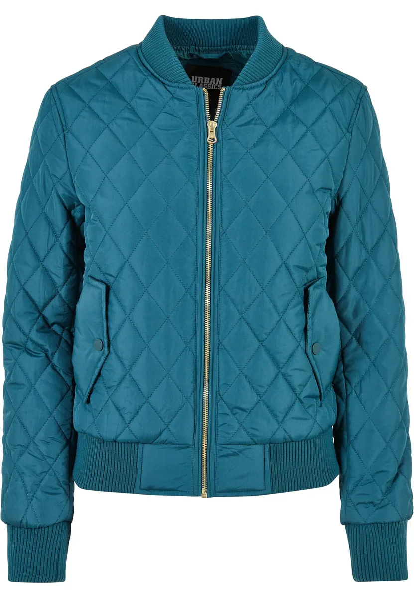 

Куртка всепогодная URBAN CLASSICS " Urban Classics Women's Ladies Diamond Quilt Nylon Jacket" (1 шт.), без капюшона, цвет Jasper