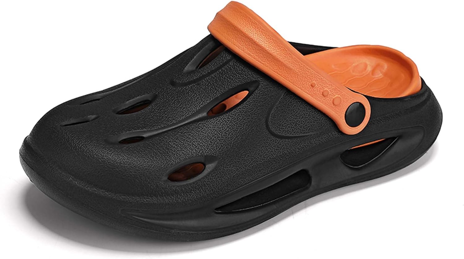 

Мужские летние сандалии UANGLI, перфорированные дышащие пляжные туфли, мягкая и комфортная обувь с толстой подошвой, противоскользящие, модные для отдыха дома и на улице, черный