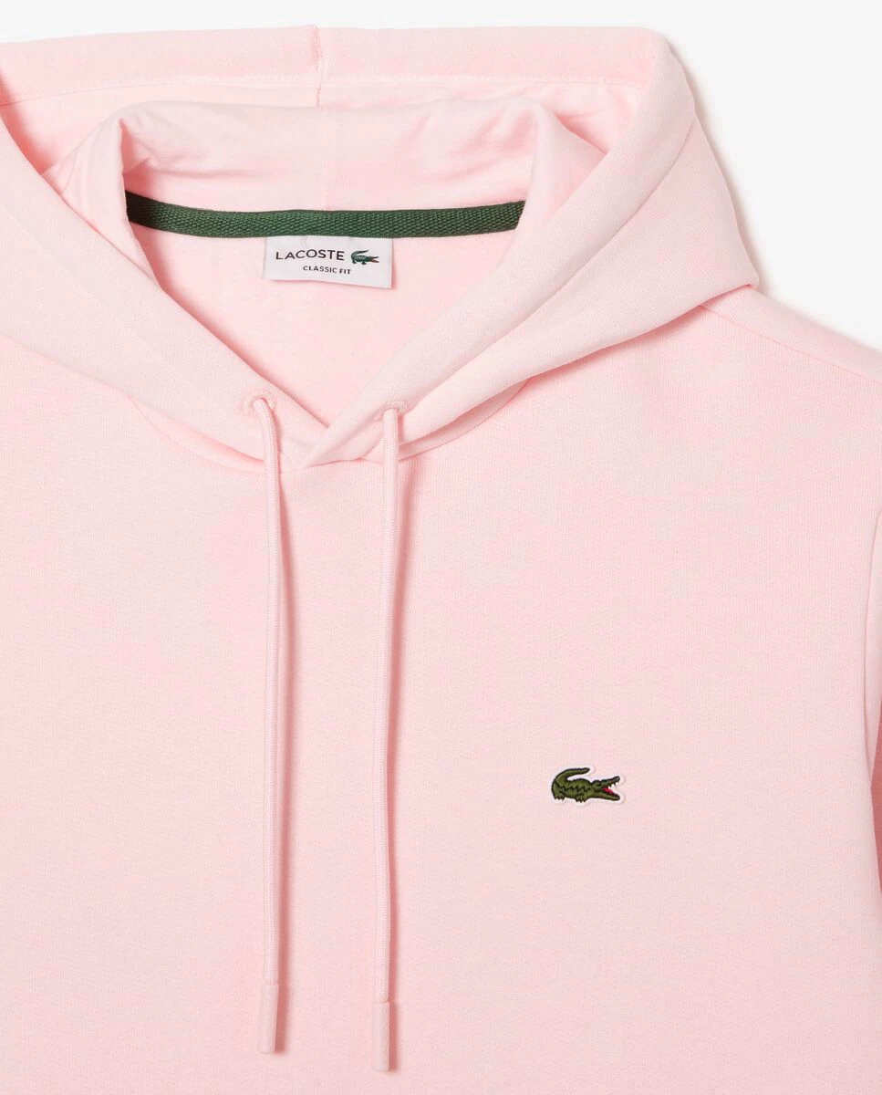 

Мужская толстовка с капюшоном из флиса Lacoste, розовый