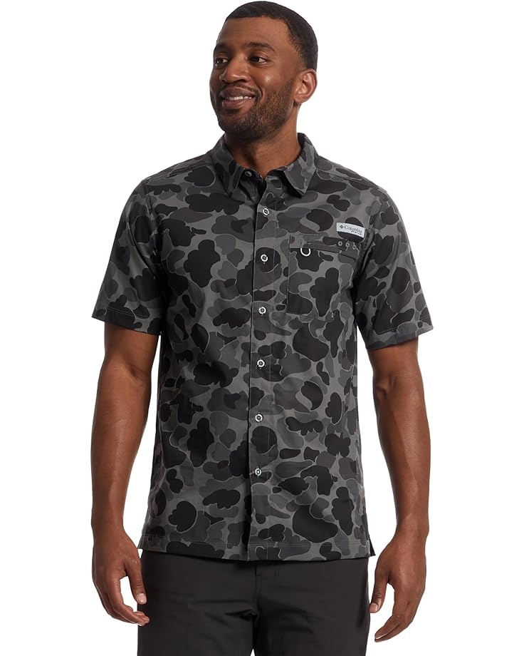 

Рубашка Columbia Wild Cast Camp Shirt, цвет Black Deltahunter Camo