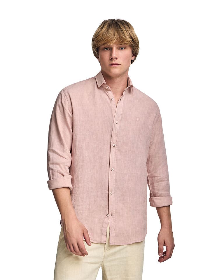 

Polo Club Льняная рубашка - стандартный крой - розового цвета