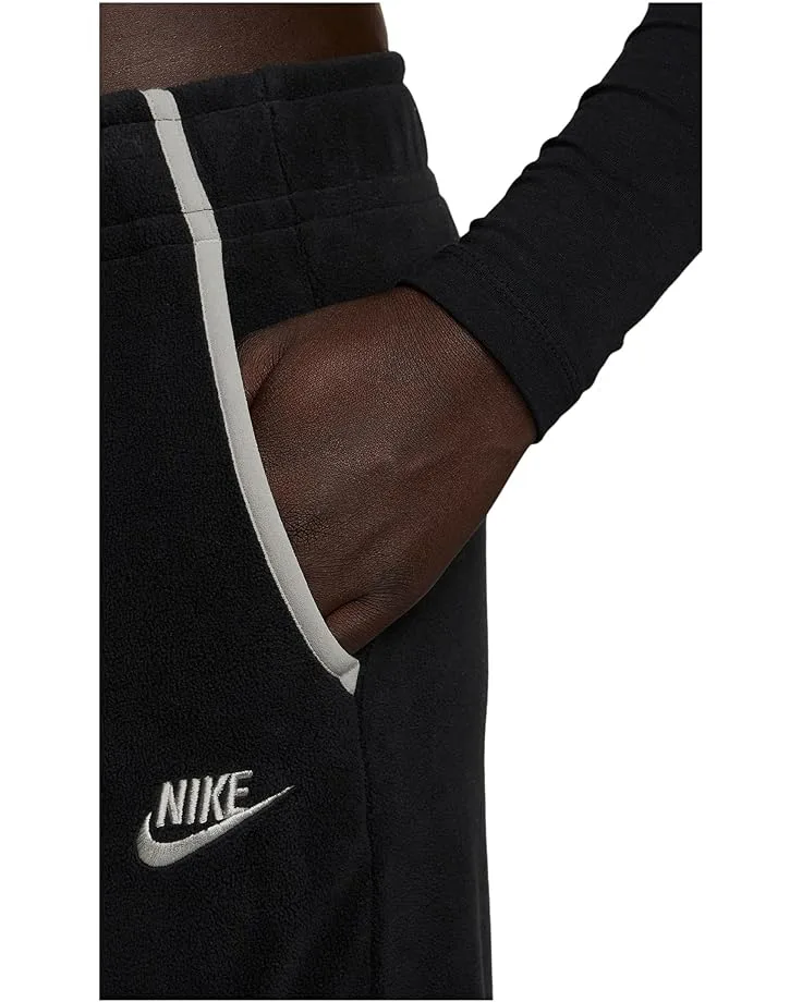 Брюки Nike Sportswear Club Fleece Cozy Mid-Rise Wide Pants, Black/College Grey — фото 3