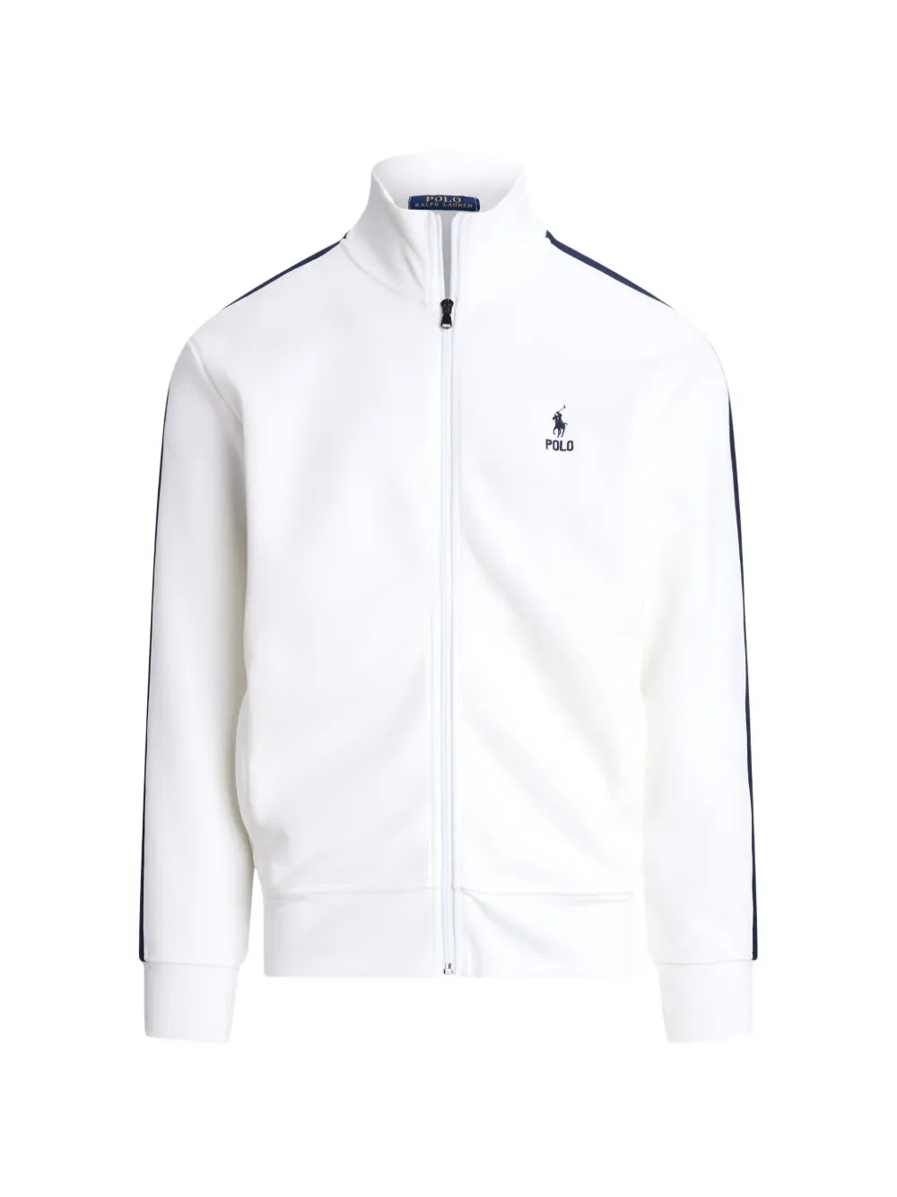 Толстовка на молнии с полосатым декором Polo Ralph Lauren, белый