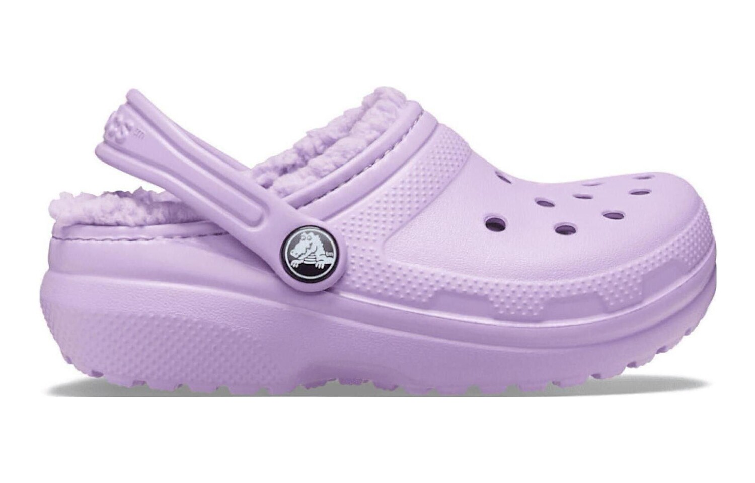 Детские тапочки Crocs Classic на подкладке для детей, Orchid purple — фото 2