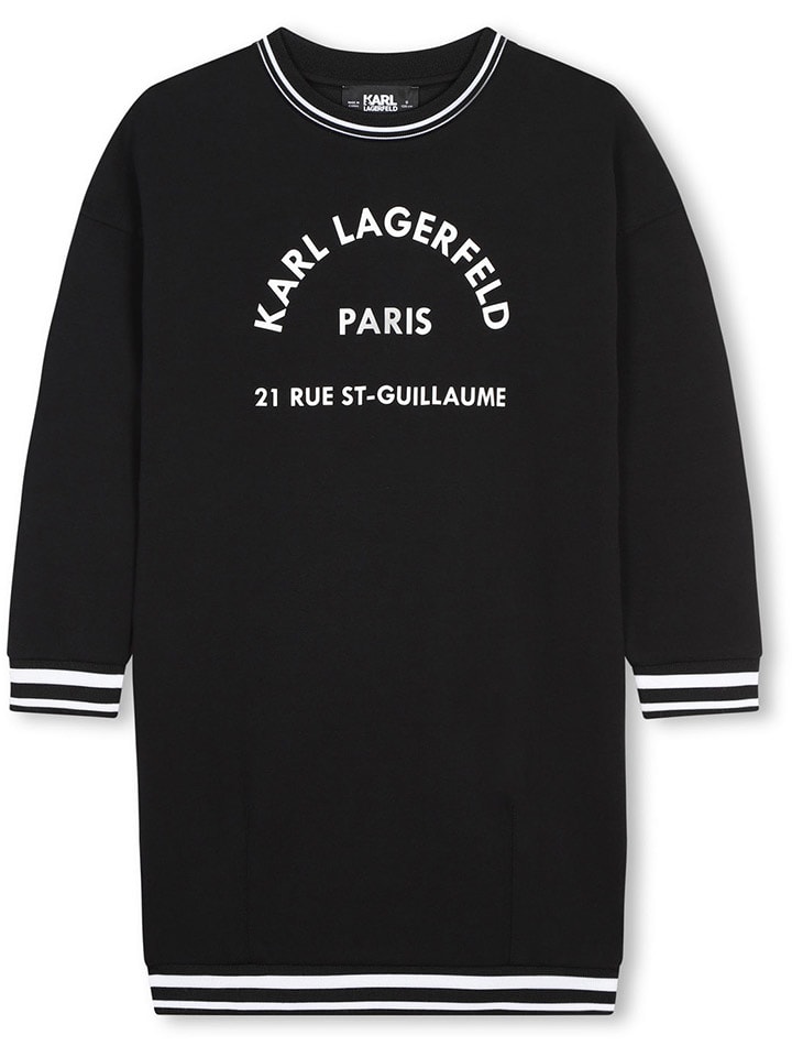 

Karl Lagerfeld Kids Черное платье-толстовка