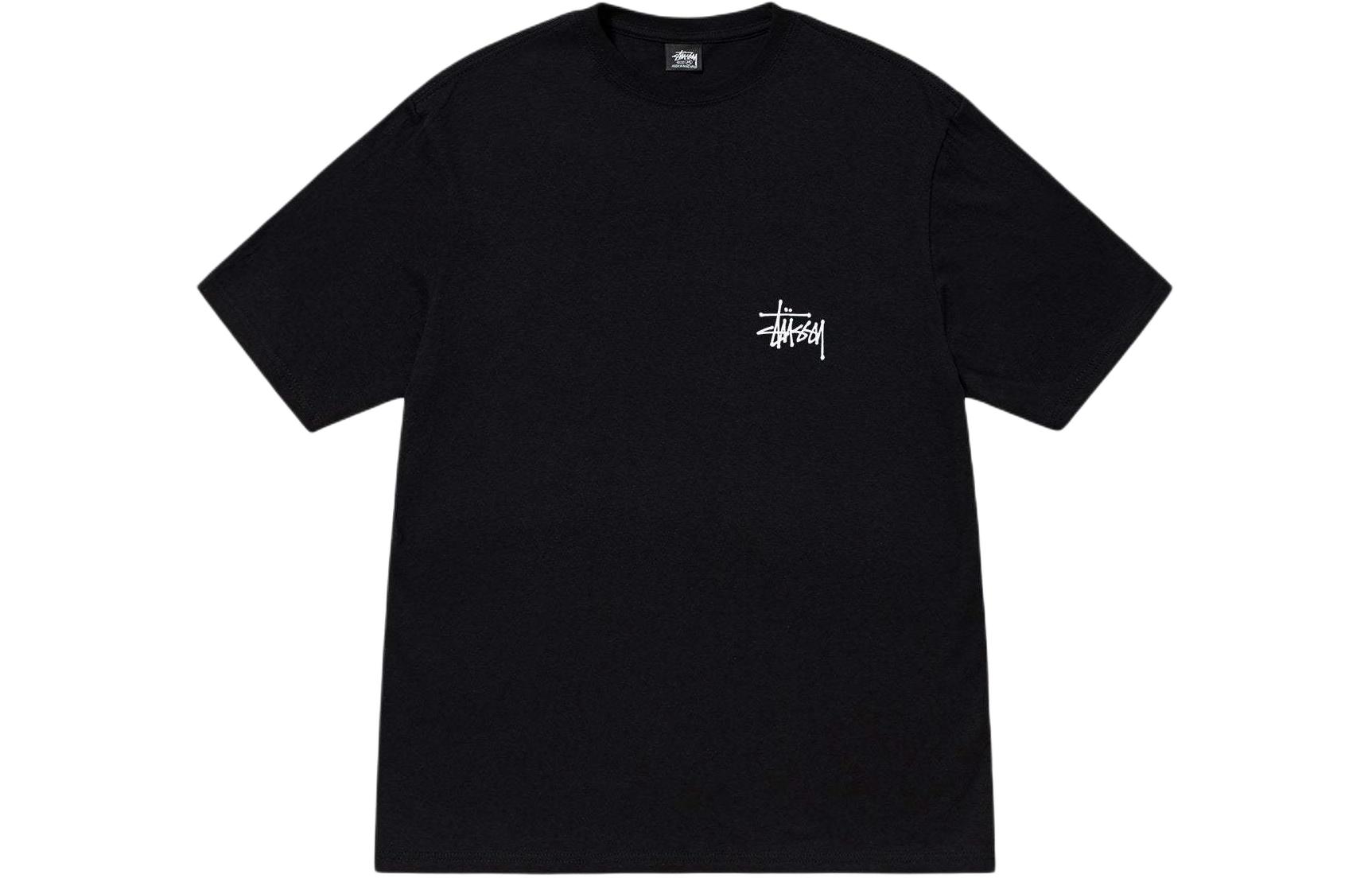 

Футболка-пуловер из хлопка с ребристым буквенным принтом Stussy, цвет Marine