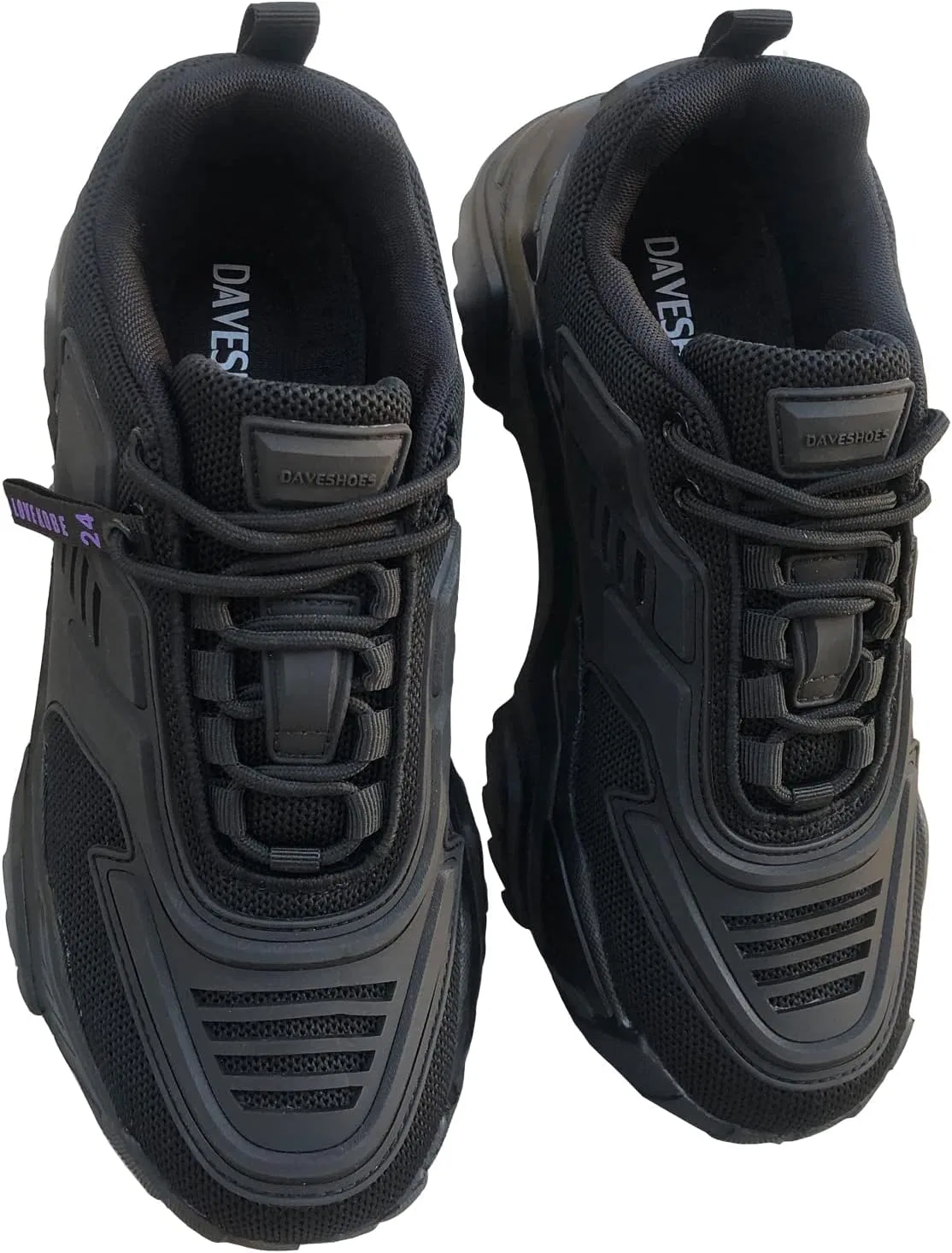 DAVESHOES Мужские широкие кроссовки Mamba 24, высокие механические кроссовки с латексными стельками, мужские туфли на платформе, кроссовки в стиле хиптоп, черные беговые кроссовки, спортивная обувь, мужские — фото 2