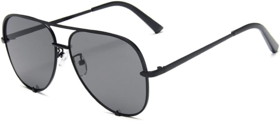 

Женские металлические солнцезащитные очки, мужские солнцезащитные очки из сплава с градиентным черным покрытием, очки для вождения, женские очки с защитой от УФ-излучения UV400 VFDHN, Black Black