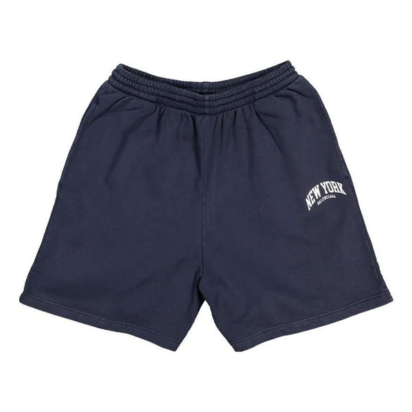 

Шорты cities new york cotton sweat shorts 'navy white' Balenciaga, синий