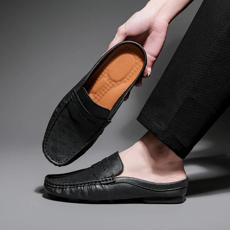 Мокасины мужские, кожаные, Loafers, Black PUGHGAETZF — фото 3