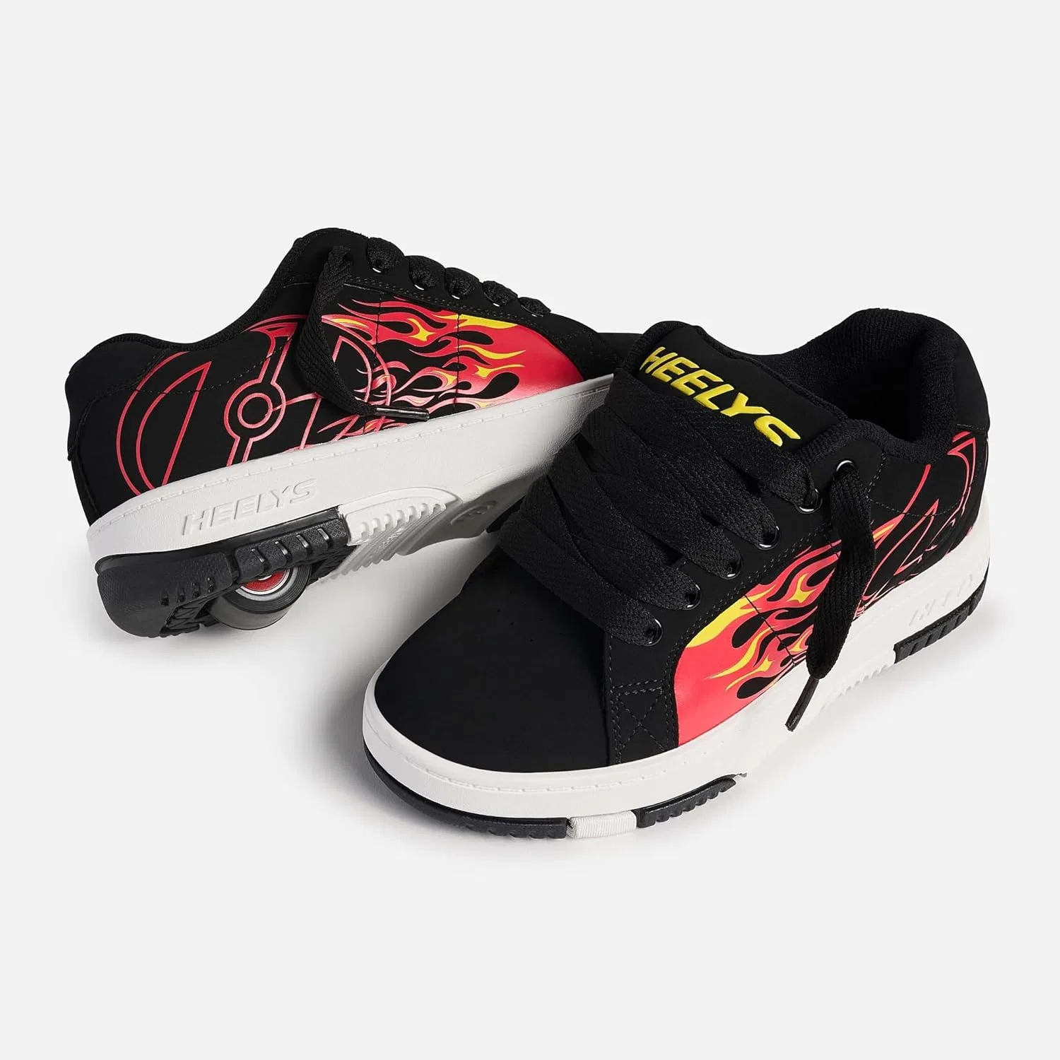 Мужские роликовые кроссовки Heelys Kolect Prints на колесиках, Black Red — фото 4