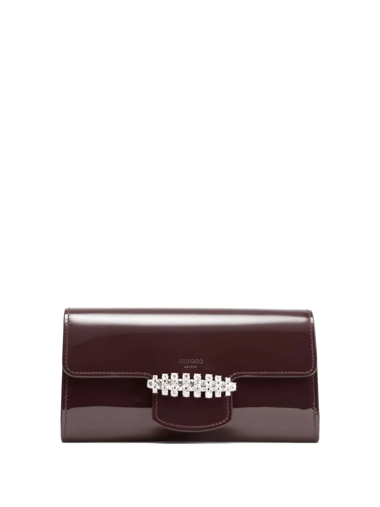 

Сумка-клатч Jimmy Choo Bing из лакированной кожи, украшенная кристаллами, коричневый