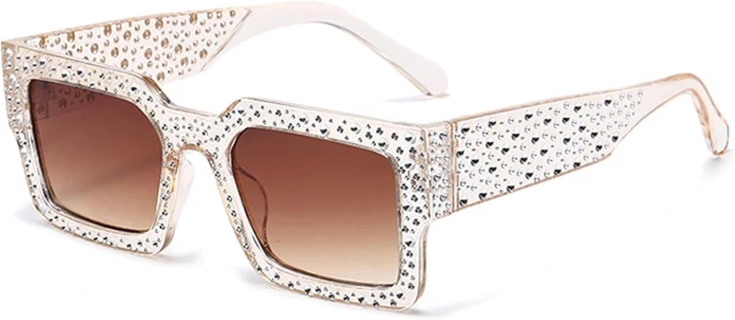 

Солнцезащитные очки с имитацией бриллиантов для женщин и мужчин, роскошные, сверкающие, для отдыха на природе, пляжа и путешествий, солнцезащитные очки UV400 TKKTLLT, Tea Tea